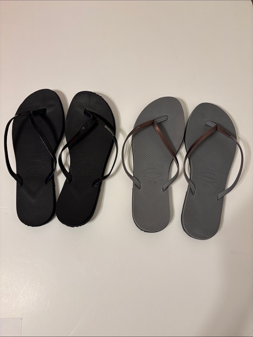 Havaianas Slim Flip Flops - 2 pairs - 9/10W
